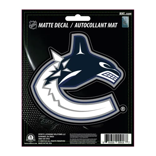 Fan Mats Vancouver Canucks Matte Decal Sticker