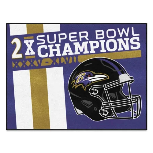 Fan Mats Baltimore Ravens All-Star Rug - 34 In. X 42.5 In. Plush Area Rug