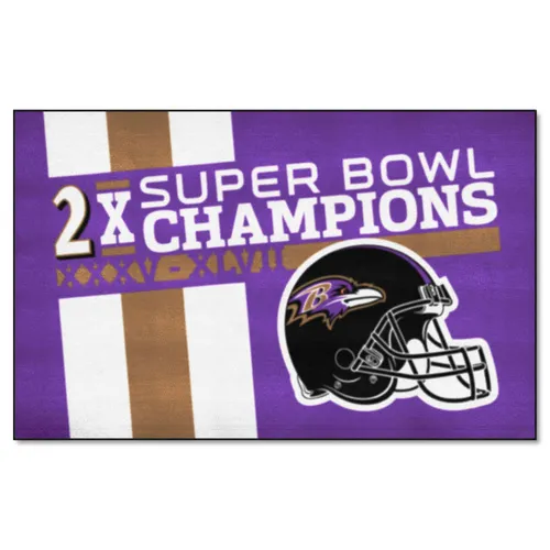 Fan Mats Baltimore Ravens Dynasty Ultimat Rug - 5Ft. X 8Ft.