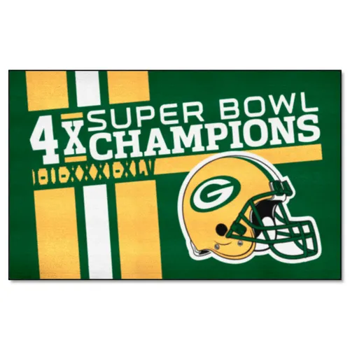 Fan Mats Green Bay Packers Dynasty Ultimat Rug - 5Ft. X 8Ft.