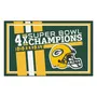 Fan Mats Green Bay Packers Dynasty 4Ft. X 6Ft. Plush Area Rug