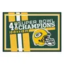 Fan Mats Green Bay Packers Dynasty 5Ft. X 8Ft. Plush Area Rug