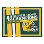 Fan Mats Green Bay Packers Dynasty 8Ft. X 10Ft. Plush Area Rug