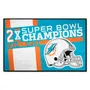 Fan Mats Miami Dolphins Dynasty Starter Accent Rug - 19In. X 30In.
