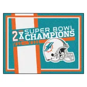 Fan Mats Miami Dolphins Dynasty 8Ft. X 10Ft. Plush Area Rug