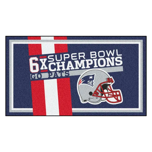 Fan Mats New England Patriots Dynasty 3Ft. X 5Ft. Plush Area Rug