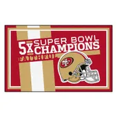 Fan Mats San Francisco 49Ers Dynasty 4Ft. X 6Ft. Plush Area Rug