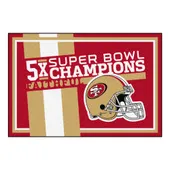 Fan Mats San Francisco 49Ers Dynasty 5Ft. X 8Ft. Plush Area Rug