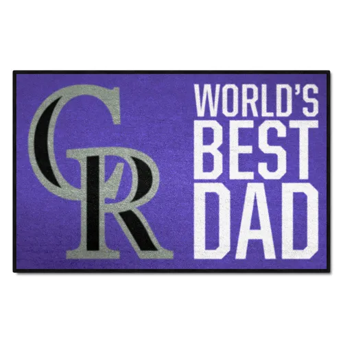 Fan Mats Colorado Rockies Starter Accent Rug - 19In. X 30In. World's Best Dad Starter Mat