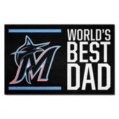 Fan Mats Miami Marlins Starter Accent Rug - 19In. X 30In. World's Best Dad Starter Mat