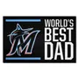 Fan Mats Miami Marlins Starter Accent Rug - 19In. X 30In. World's Best Dad Starter Mat