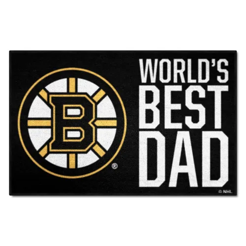 Fan Mats Boston Bruins Starter Accent Rug - 19In. X 30In. World's Best Dad Starter Mat