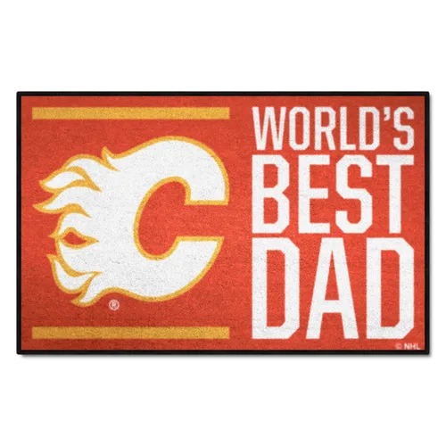 Fan Mats Calgary Flames Starter Accent Rug - 19In. X 30In. World's Best Dad Starter Mat