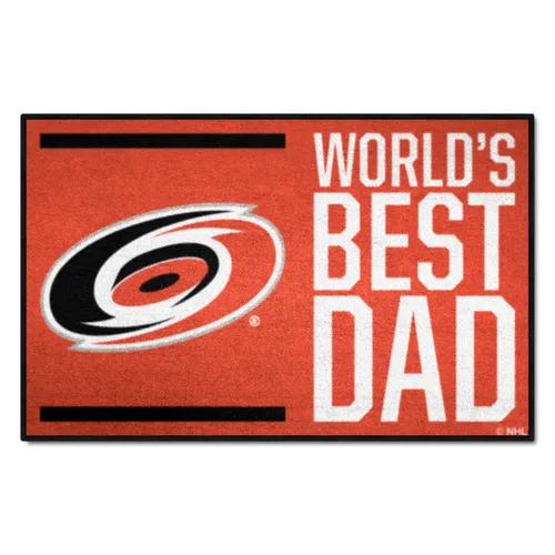 Fan Mats Carolina Hurricanes Starter Accent Rug - 19In. X 30In. World's Best Dad Starter Mat