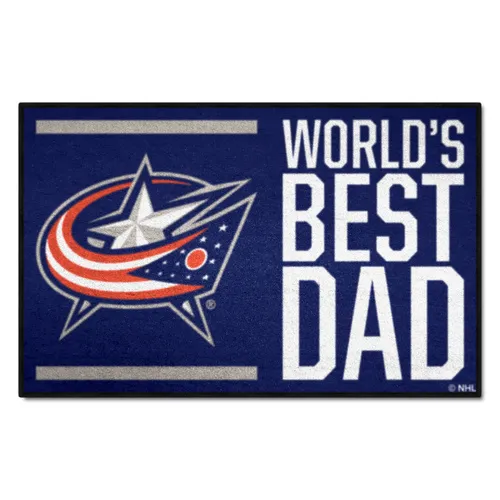 Fan Mats Columbus Blue Jackets Starter Accent Rug - 19In. X 30In. World's Best Dad Starter Mat