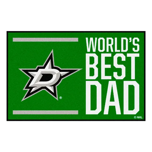 Fan Mats Dallas Stars Starter Accent Rug - 19In. X 30In. World's Best Dad Starter Mat