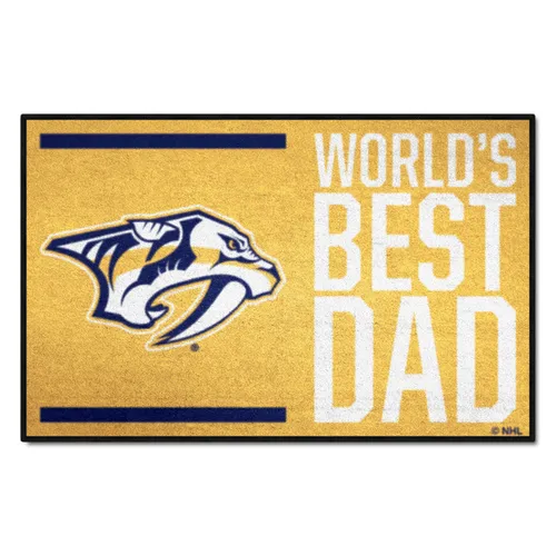 Fan Mats Nashville Predators Starter Accent Rug - 19In. X 30In. World's Best Dad Starter Mat