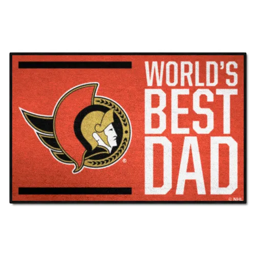 Fan Mats Ottawa Senators Starter Accent Rug - 19In. X 30In. World's Best Dad Starter Mat