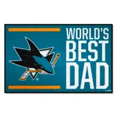 Fan Mats San Jose Sharks Starter Accent Rug - 19In. X 30In. World's Best Dad Starter Mat