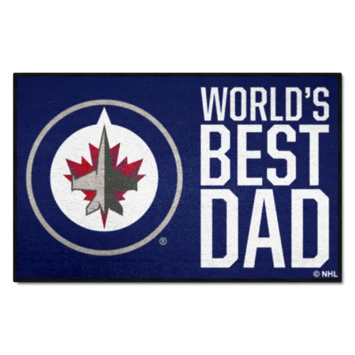 Fan Mats Winnipeg Jets Starter Accent Rug - 19In. X 30In. World's Best Dad Starter Mat