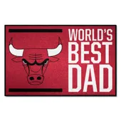 Fan Mats Chicago Bulls Starter Accent Rug - 19In. X 30In. World's Best Dad Starter Mat