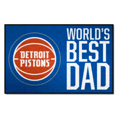 Fan Mats Detroit Pistons Starter Accent Rug - 19In. X 30In. World's Best Dad Starter Mat