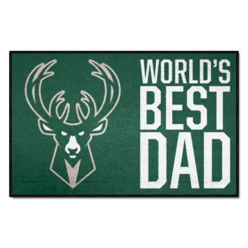 Fan Mats Milwaukee Bucks Starter Accent Rug - 19In. X 30In. World's Best Dad Starter Mat