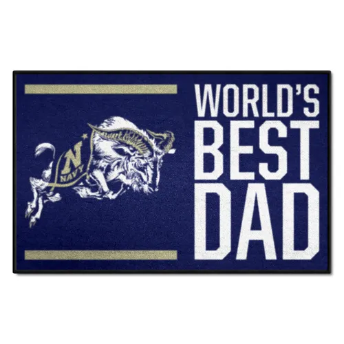 Fan Mats Navy Midshipmen Starter Accent Rug - 19In. X 30In. World's Best Dad Starter Mat