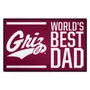 Fan Mats Montana Grizzlies Starter Accent Rug - 19In. X 30In. World's Best Dad Starter Mat