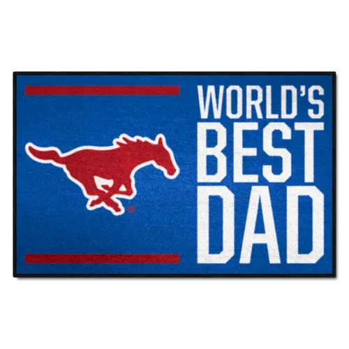 Fan Mats Smu Mustangs Starter Accent Rug - 19In. X 30In. World's Best Dad Starter Mat