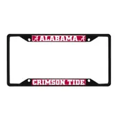 Fan Mats Alabama Crimson Tide Metal License Plate Frame Black Finish