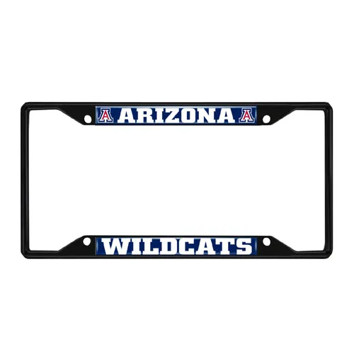 Fan Mats Arizona Wildcats Metal License Plate Frame Black Finish