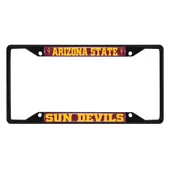 Fan Mats Arizona State Sun Devils Metal License Plate Frame Black Finish