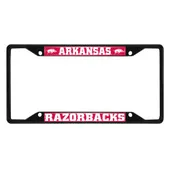 Fan Mats Arkansas Razorbacks Metal License Plate Frame Black Finish