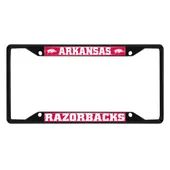 Fan Mats Arkansas Razorbacks Metal License Plate Frame Black Finish