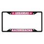 Fan Mats Arkansas Razorbacks Metal License Plate Frame Black Finish