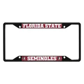 Fan Mats Florida State Seminoles Metal License Plate Frame Black Finish