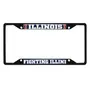 Fan Mats Illinois Illini Metal License Plate Frame Black Finish