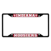 Fan Mats Indiana Hoosiers Metal License Plate Frame Black Finish