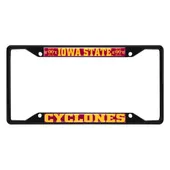 Fan Mats Iowa State Cyclones Metal License Plate Frame Black Finish