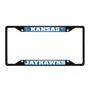 Fan Mats Kansas Jayhawks Metal License Plate Frame Black Finish