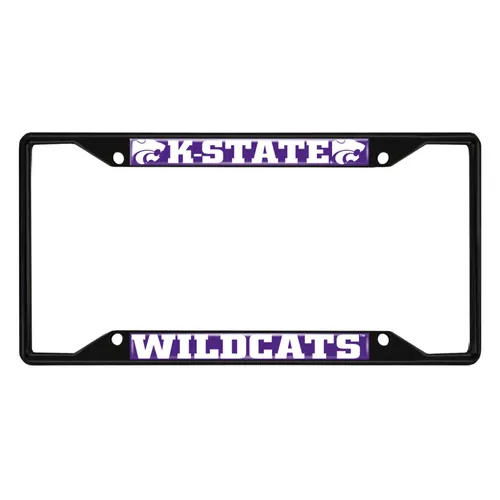 Fan Mats Kansas State Wildcats Metal License Plate Frame Black Finish