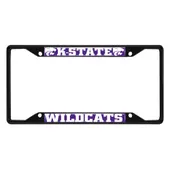 Fan Mats Kansas State Wildcats Metal License Plate Frame Black Finish