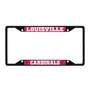 Fan Mats Louisville Cardinals Metal License Plate Frame Black Finish