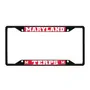 Fan Mats Maryland Terrapins Metal License Plate Frame Black Finish