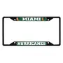 Fan Mats Miami Hurricanes Metal License Plate Frame Black Finish