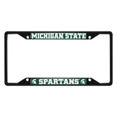 Fan Mats Michigan State Spartans Metal License Plate Frame Black Finish