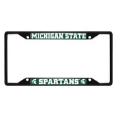 Fan Mats Michigan State Spartans Metal License Plate Frame Black Finish