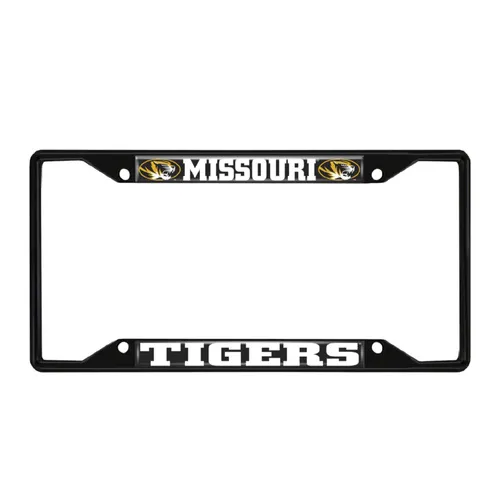 Fan Mats Missouri Tigers Metal License Plate Frame Black Finish