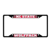 Fan Mats Nc State Wolfpack Metal License Plate Frame Black Finish